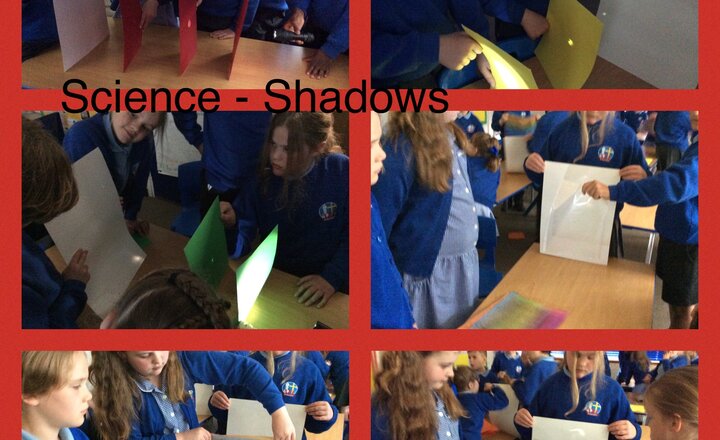 Image of Year 3 Science - investigating how light travels and how shadows are made.
