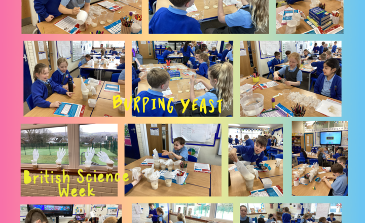 Image of Year 3- British Science Week- Time- Experimenting Yeast Burps every 15 minutes for 45 minutes. 